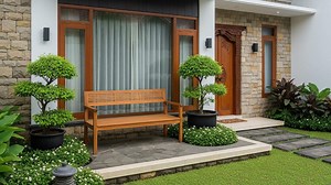 15 Ide Model Rumah Sederhana Tapi Mewah dengan Taman Depan Kecil, Solusi Lahan Terbatas