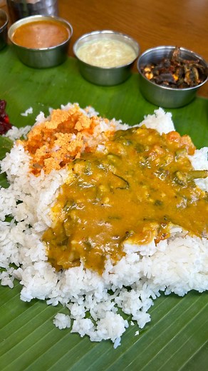 🔥Andhra meals at just 220/-😍 Here they serve authentic Andhra style food, you get veg and non veg food. Here we tried Andhra veg meals which costed around 220/- only Also we tried non-veg meals which will be covered in upcoming reel. The food was really delicious I must say. Each and every bite was simply amazing. Definitely from end it’s recommended to this place with friends & family. . . Where 📍: The Gongura Palace, Raghuhalli, opposite to KSIT College, Bengaluru (Google map) Price 💵 : 22