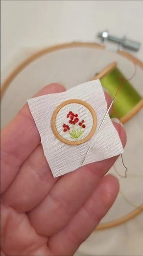 Making a miniature embroidery hoop #embroidery #miniature #embroideryhoop #polymerclay #moonlighting