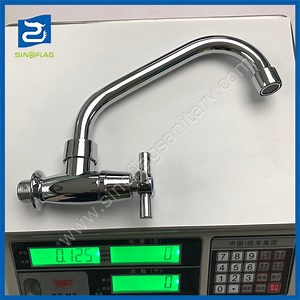 [Hot Item] Cheap Price Plastic ABS Polished Chromed Wall Mount Water Kitchen Faucet