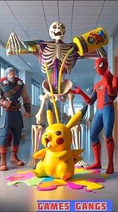 😜😂 colourful syrup adventure with skeleton and super heroes 😜😂 #SpiderMan #DailyHero #MarvelMoments