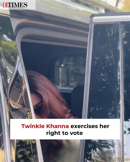 2.8K views · 29 reactions | Twinkle Khanna casts her ballot, promoting democratic participation #TwinkleKhanna | ETimes | Facebook