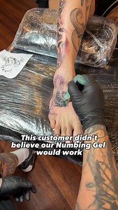 1K views · 1.5K reactions | Stay relaxed, stay still our advanced numbing gel supports a smoother tattoo process!  The Numbing Gel is ONLY for use on areas where the skin has been broken (already tattooed) #tattoo #ink #numbingcream #numbup #numb #numbingthepain #numbinggel #numbing #numbuptattoo #tattooart | Numb Up Tattoo | Facebook