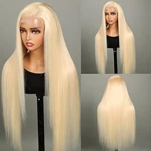 Arabella 613 Lace Front Wig Human Hair 13x4 Ready to Go Glueless Wig 12A Hair Blonde Lace Front Wigs Human Hair 270% Density Straight Hair 613 HD Lace Frontal Wig(34inch, 613 13X4 Straight Wig)