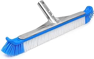 Amazon.com : Greenco Pool Brush Head Heavy Duty Aluminum Extra Wide 20" Pool Floor & Wall Cleaning Brush w/Curved Ends for Better Corner Cleaning & Protects Accidental Tears in Pool Liner, EZ Clip Pole Attachment : Patio, Lawn & Garden