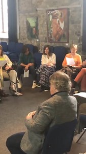 🎶 AMHRÁN NA nGAEL | Karen Trench ag múineadh amhrán Mhéabh Ní Bheaglaíoch ag an gCiorcal Comhrá is déanaí i Naomh Eoin. Karen Trench teaches the wonderful song 'Amhrán na nGael' penned by Méabh Begley at the recent Ciorcal Comhrá in St. John's. Join us for a morning of coffee and conversational Irish for our next Ciorcal Comhrá on Friday 6th September at 11am in St. John’s Theatre & Arts Centre in Listowel. Bí linn don ócáid mhíosúil seo ar an chéad Apine den mhí. 🎟️ This is a FREE EVENT and a