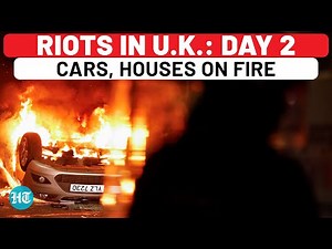 Riots In UK: Homes, Cars Set On Fire, Police Attacked By Anti-Migrant Mobs| Ballymena| North Ireland