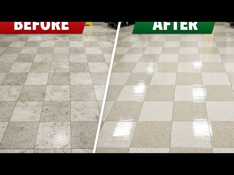 Very dirty VCT strip and wax before and after