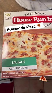1.6K views · 26 reactions | Homemade pizza home run inn frozen pizza. With my added touch #homemadefood #cookingathome #chicagopizza #food #foodie #foodlover #cookingtips #foryoupage #fyi #reels #omg #trendingreels #trendingfood #reels #comedy #funnyvideos #trendingreels #entertainment | Myra Harris | Facebook