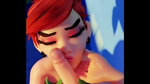 Vicky gives head on the floor &lpar;BlenderKnight&comma; ThePerfectSin&rpar;