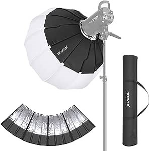 Neewer Lantern Softbox Diffuser, 26''/65cm Quick Release Soft Light Modifier with Skirt and Bag, Compatible with Neewer Video Light CB60 CB100 CB150 CB60 RGB and Other Bowens Mount Light