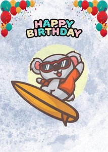 Kids & Adults Gift - Koala Birthday Card | Cute Digital Birthday Card-printable Koala Greeting Card - Etsy Canada