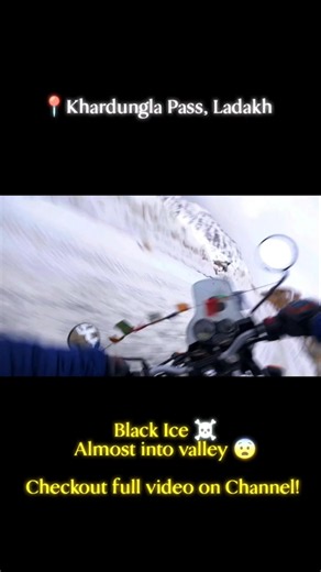 Black Ice to Khardungla Pass #khardungla #mountains #ladakh #bikelife #travel