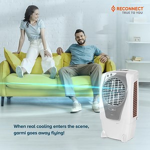 The coolest solution to give yourself a break from the torturous summer heat is here. Just plug in the Reconnect Desert Cooler and keep chilling! #ReconnectCooler #AirCooler #DesertCooler #Cooler #Reconnect #TrueToYou | Reconnect