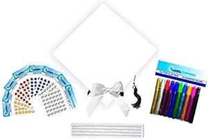 Graduation Cap Decorating Kit - White - Do It Yourself Grad Cap Decorations by Tassel Toppers