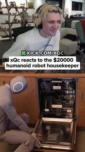 xQc reacts to the $20000 humanoid robot housekeeper #xqc #robot | XqcLive
