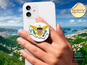 Virgin Islands Flag Phone Grip: Acrylic Collapsible Caribbean Stand - Etsy Canada