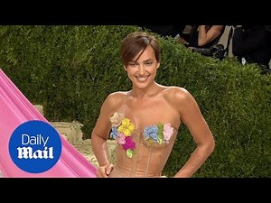 Irina Shayk wears nude dress to the 2021 Met Gala