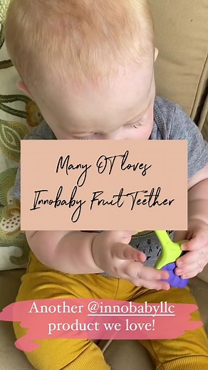 It's not just another cute teether! We thoughtfully designed this as an oral development teether, check out just a few of it's awesome benefits!⁠ ⁠ Shop baby teethers that OT loves 👉 https://shop.innobaby.com/IBTE-3F ⁠🧸 Featured product: Innobaby Fruit Teether ( ✅ Search on Amazon "Innobaby fruit teether")⁠ 🎥: @infantinsights⁠ ⁠ ⁠ #innobabyteethers #oralaversion #babyteethers #teethers #tonguetiebabies #innobaby #teethingbaby #teethers #babyteething #baby #babytips #pacifier #oralmotor #oralm