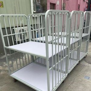 [Hot Item] Two Layers Hand Cart Versatile Garment Fabric Trolly with Silent Rubber Wheels