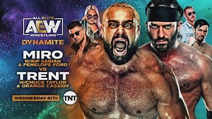 This Wednesday on Dynamite, will it be #GameOver for Trent? #Miro makes his #AEW singles debut against one half of #BestFriends Trent? Watch #AEWDynamite on @TNTDrama at 8e/7c. | All Elite Wrestling