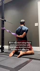 4.7K views · 11 reactions | Your tight chest muscles are causing your shoulder pain! These simple stretches can unlock years of tension and help fix rounded shoulder posture. All you need is a band. Attach it to something sturdy like a couch or squat rack. Then you have two great options for getting into a deep stretch. I like to hold for 30 seconds and repeat three times. | Anytime Mobility | Facebook