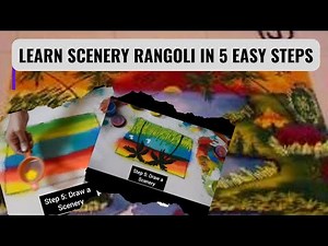 Learn Scenery Rangoli in 5 Easy Steps | Step-by-Step Rangoli Tutorial for Beginners
