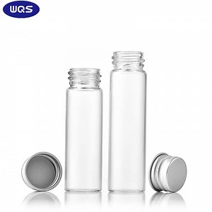 [Hot Item] Labs Cosmetics Test Transparent Borosilicate Screw Tube Glass Bottle Storage Aluminum Lid