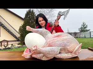 Fat 15kg Turkey with an Ostrich egg inside-Easy Survival | Easy Survival