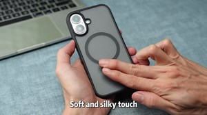 CAHEJILU Magnetic for iPhone 16 Case,[Compatible with MagSafe][Military Grade Drop Protection] Anti-Fingerprint Translucent Matte Shockproof Protective Case for iPhone 16 Phone Case 6.1",Hot Pink