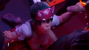 Overwatch - Kiriko Cumshot Cinematic (Animation with Sounds)