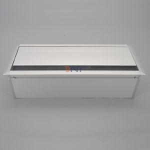 [Hot Item] Soft Closing Aluminum Alloy Grommet Rectangular Office Desk Management Grommet Wire Boxes for Computer Table Grommet