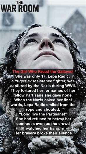 Lepa Radić, a young Yugoslav Partisan, was captured and tortured by the Nazis during WWII. She refused to reveal a single name, standing defiant to the end. Her courage made her a lasting symbol of youth and resistance. #TheWarRoom #WWIIHeroes #YugoslavResistance #fblifestyle | The War Room
