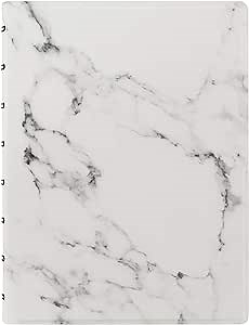 Filofax B115073U Refillable Notebook, A5 Size, 112 Cream Colored moveable pages. Include 4 Indexes (one with pocket) and page marker, Marble