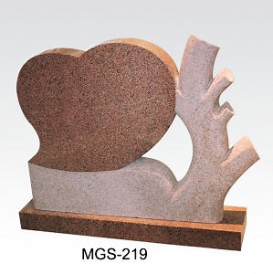 [Hot Item] Specialty Headstone Designs Upright Monument with Single Heart