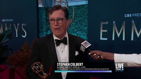 Stephen Colbert Tells Why This Emmy Win Is "Special"