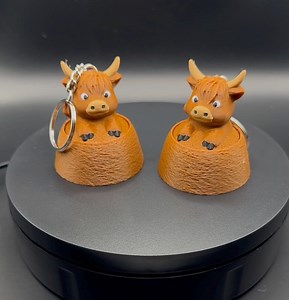 Highland Cow 3D Printed Fidget Clicker Keychain - Etsy Canada