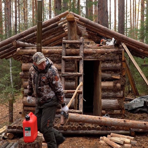 5.1K views · 213 reactions | WINTER is coming! Alone in the TAIGA cabin, picking firewood, preparing the cabin for winter | Warm Bushcraft, Survival Camping | Facebook