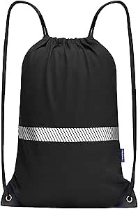 AYKRM Black Drawstring Backpack Bag work Sackpack