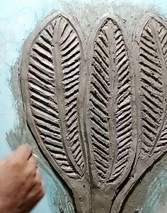 3.3K views · 65 reactions | How to carve beautiful cement leaves | Andris Brick Art | Facebook