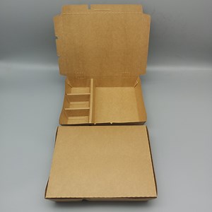 [Hot Item] Compostable Durable Kraft Paper Food Containers with Lids with Dividers