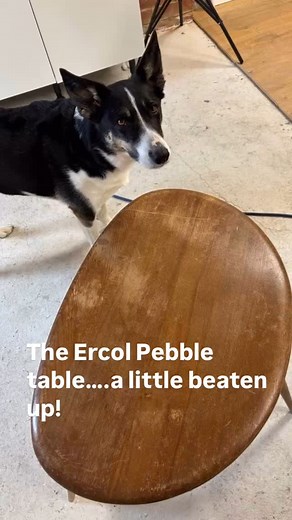 This poor Ercol pebble table had seen better days! We really enjoyed stripping it back and restoring it to its former glory…and now it lives, fully restored with a dear friend of ours - it’s nice to know it will now have a lovely second life🧡 #Ercol #ercolfurniture #ercolfurniturerestoration | Louise Rice