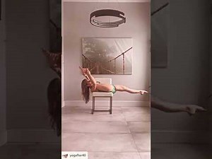 Split practice on a chair #shorts #short #yoga