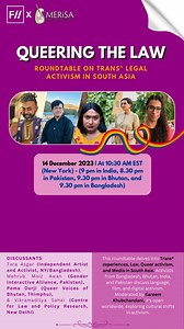 Join us for 'Queering the Law: Roundtable on Trans* Legal Activism in...