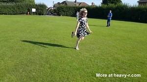 MILF Flashing Her Pussy Doing Cartwheels