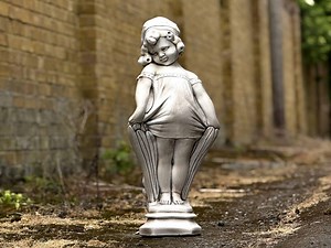 Concrete Girl Garden Statue Cement Shy Girl Sculpture Vintage Figurine Stone Child Yard Decoration Stone Garden Ornament Memorial Girl Art - Etsy UK