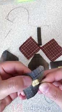 Tutorial of handmade patchwork small house #diy