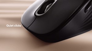 Logitech Signature Comfort M840 L Wireless Mouse, Bluetooth Mouse with Silent Clicks, SmartWheel, Customizable Buttons, Multi-Device Compatibility for Windows, MacOS, iPadOS - Off White