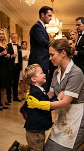 2-YEAR-OLD REFUSES TO SPEAK — THEN HE SEES THE NEW MAID AND HIS FIRST WORD SHATTERS HIS FATHER'S WORLD The ballroom smelled of champagne and money. A hundred guests laughed, their voices echoing off the marble floors of the Moreno estate. At the center of it all stood Lucas Moreno, one hand holding his son Noah’s, the other resting on the back of his fiancée, Valeria. She was perfect. Everything was perfect. Except for Noah. At two years old, his son had never spoken a word. Not one. Doctors had