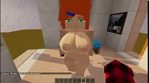 Ich ficke eine Rothaarige und fülle ihren Mund mit Sperma, auch ein Katzenmädchen / pelziges Mädchen Minecraft Jenny Mod